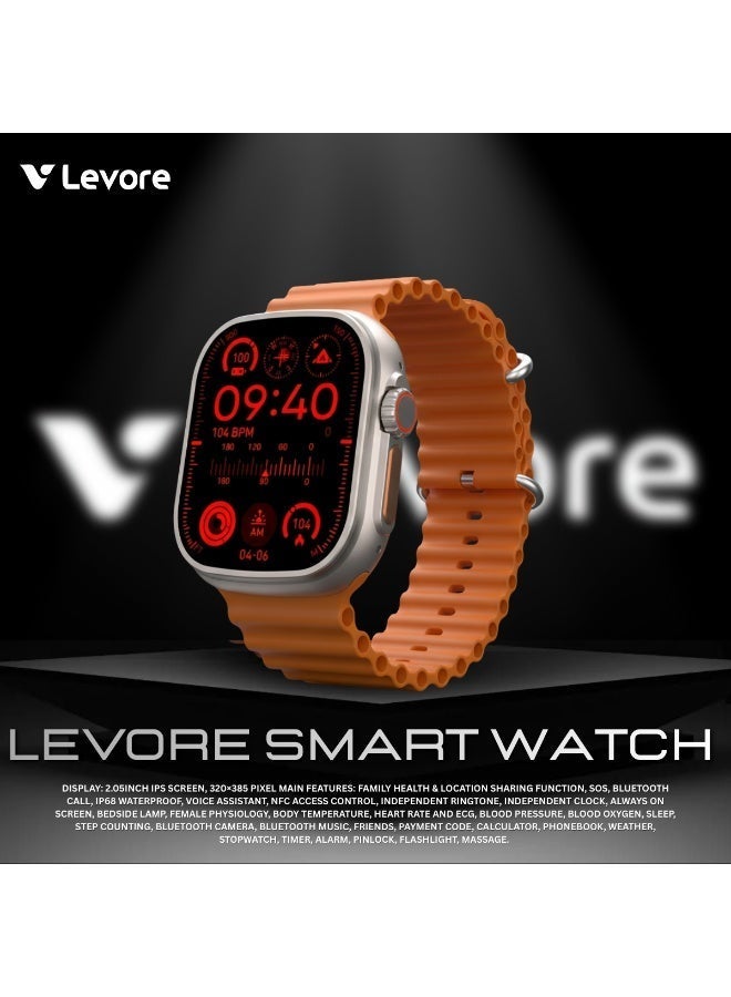 Levore Smart Watch   2.05" Big Screen-Gold - Image 3